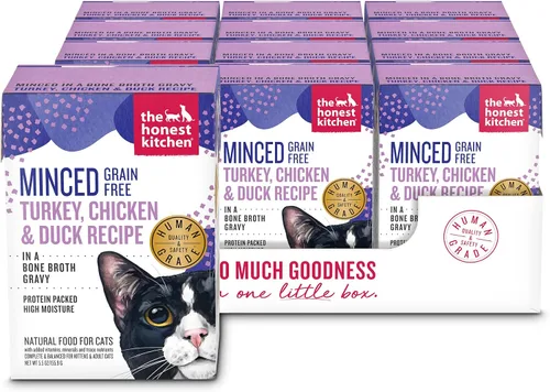 Miniatura 11 de The Honest Kitchen Human Grade - Alimento húmedo picado para gatos con caldo de pollo en hueso, 5.5 onzas (paquete de 12)