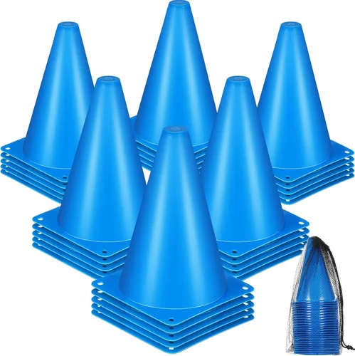 Syhood - Paquete de 30 conos de tráfico de plástico de 7 pulgadas para entrenamiento deportivo, agilidad, mini conos para fútbol, patinaje, fútbol,