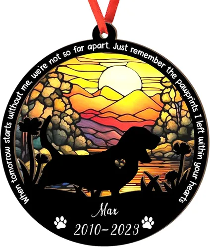 Miniatura 83 de Adorno personalizado para atrapasoles de sabueso afgano, adorno de Navidad de sabueso afgano – Regalo para perro amante, sabueso afgano