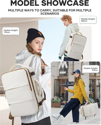 Miniatura 7 de Mochila de Viaje para Computadora Portátil para Mujeres, Mochila de Equipaje de Mano, Bolsa de Viaje para Artículos Personales, Artículos Esenciales