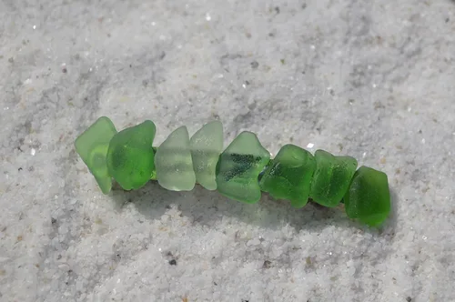 Miniatura 4 de Delicadas sombras de cristal de mar verde y aguamarina francés, pinza para el pelo, 2.362 in