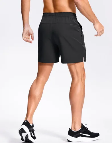 Miniatura 3 de GGJ Pantalones cortos deportivos ligeros para hombre con 2 bolsillos con cremallera de 7/5/9 pulgadas, pantalones cortos de tenis de secado rápido
