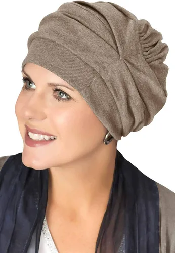 Miniatura 8 de Trinity Turbante 100% algodón - ¡3 estilos en uno! Sombreros encorvados para quimioterapia, para pacientes con cáncer.
