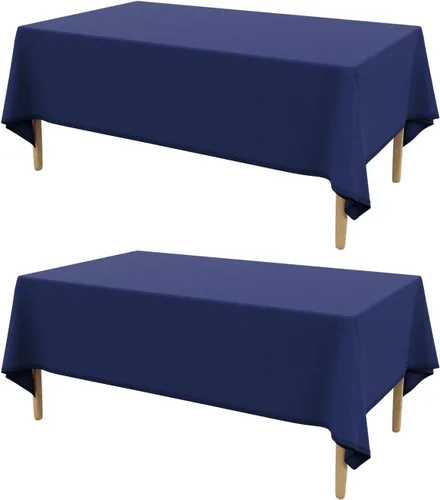Miniatura 24 de AUSSPVOCT 2 manteles de lino texturizado para mesa rectangular, 52 x 70 pulgadas, mantel rectangular impermeable, lavable, tela para mesa
