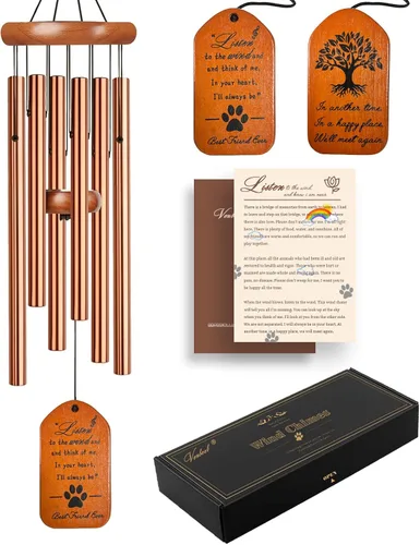 Miniatura 19 de VENBEEL Regalos conmemorativos para perros, campanillas de viento conmemorativas para mascotas de 28", regalo de condolencias por pérdida de perro