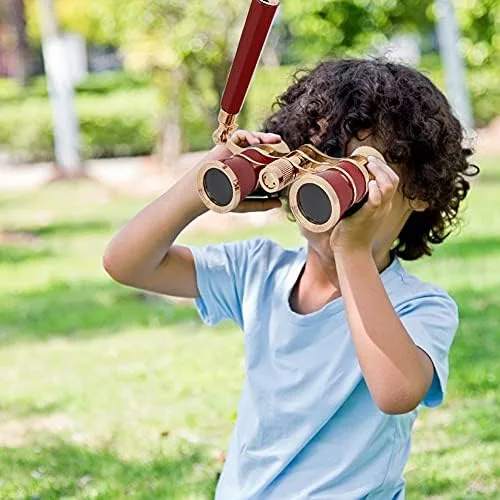 Miniatura 7 de Opera - Prismáticos para gafas, telescopio de teatro de 3 x 25 pulgadas con mango plegable, mini binocular compacto ligero para conciertos, teatro