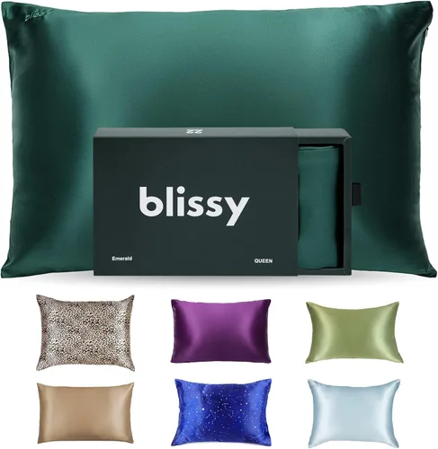 Miniatura 12 de Funda de almohada 100% de seda de morera pura de Blissy, fibras de alta calidad 6A con densidad de 22 momme, para el cuidado del cabello y la piel