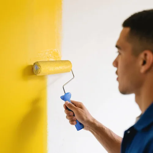 Miniatura 7 de Cubiertas de rodillo de pintura de microfibra Amazon Basics, para acabado suave, 9 x 3/8 pulgadas, paquete de 6