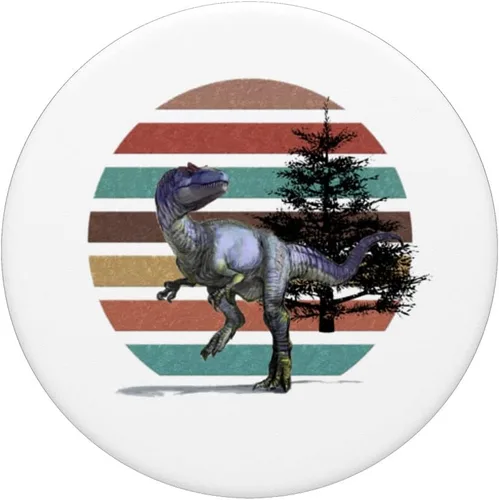 Miniatura 3 de Giganotosaurus Retro T rex dinosaurio prehistórico para el Día del Padre PopSockets PopGrip intercambiables