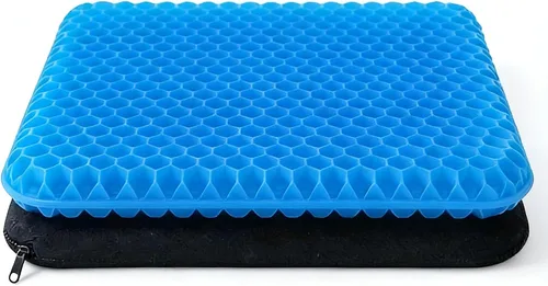 Miniatura 15 de JMGBird Juego de 2 cojines para sillas de exterior, patrón de flores de mandala azul, 16 x 17 pulgadas, cojines de asiento de patio con lazos