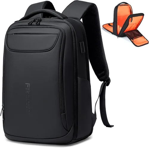 Miniatura 7 de Mochila de negocios FENRUIEN para hombres profesionales, Negro, Ampliable