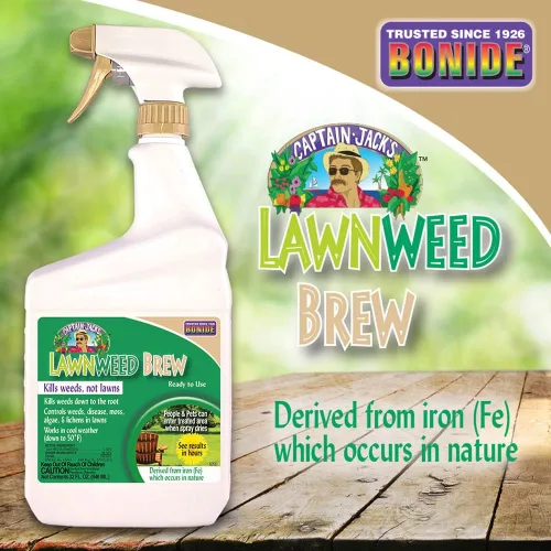 Miniatura 6 de Bonide Captain Jack's Lawnweed Brew, spray listo para usar de 32 onzas, fórmula de acción rápida que controla malezas, musgo, algas, líquenes