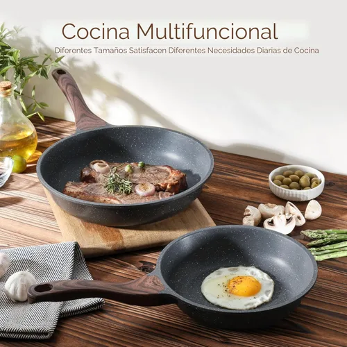 Miniatura 5 de SENSARTE Sartenes Antiadherentes para Freír, Sartenes para Tortilla con Revestimiento de Granito Suizo, Utensilios de Cocina Saludables Sartenes