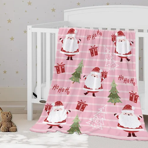 Miniatura 23 de YeeJu Manta de Navidad para Bebé Decorativa Roja a Cuadros Manta Navideña para Niños Pequeños Manta para Envolver Mascotas Cuna Suave Ligera