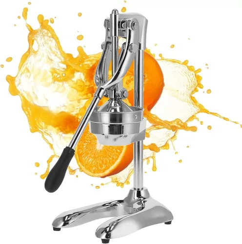 Miniatura 2 de Fdit Exprimidor manual de grado comercial, acero inoxidable 304 resistente y prensa de cítricos de hierro fundido para naranjas, limones, granadas