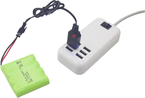 Miniatura 3 de sea jump Batería recargable AA de 4.8 V 2800 mAh con enchufe SM-2P y cable de carga USB para SY-E511 RC Excavadora Camión Ingeniería Vehículo E562