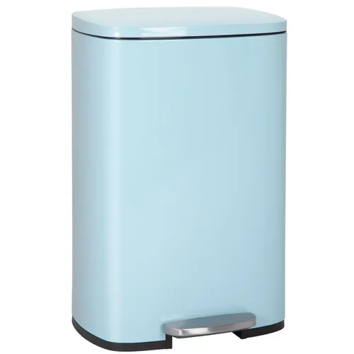 Miniatura 13 de PayLessHere Cubo de basura de acero inoxidable a prueba de huellas dactilares con cubo interior extraíble y tapas con bisagras, cubo de basura
