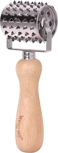 Estilo Asia Jim Beam JB0150 Ablandador de Carne Estilo Vintage Rodante, Plata