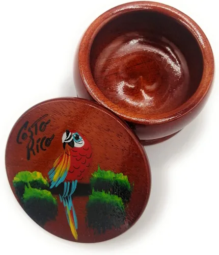 Miniatura 14 de Joyero de madera - Decoración pintada a mano - Juego de 1 joyero auténtico de la selva tropical costarricense - Artesanal - Estuche
