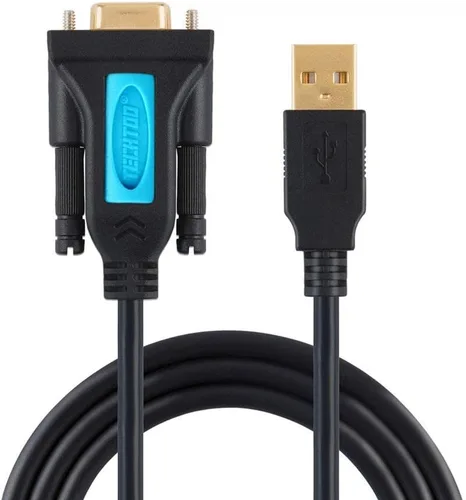 TECHTOO Adaptador USB 2.0 a serie RS232, convertidor de cable serie USB con chip Prolífico chapado en oro para