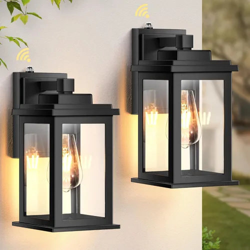 Miniatura 12 de VIANIS Luz negra grande con sensor de movimiento para exteriores de 15 pulgadas, aplique de iluminación exterior, iluminación exterior del atardecer