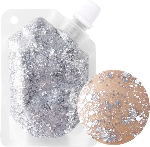 Miniatura 11 de MEICOLY Purpurina facial de Navidad, purpurina navideña para el cabello para niños y mujeres, regalos de relleno de calcetines, maquillaje