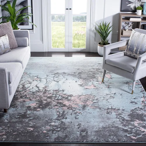 Miniatura 6 de SAFAVIEH Glacier Collection GLA125M - Alfombra moderna abstracta que no desprende pelusa, para sala de estar o dormitorio, 2 pies 3 pulgadas x 4
