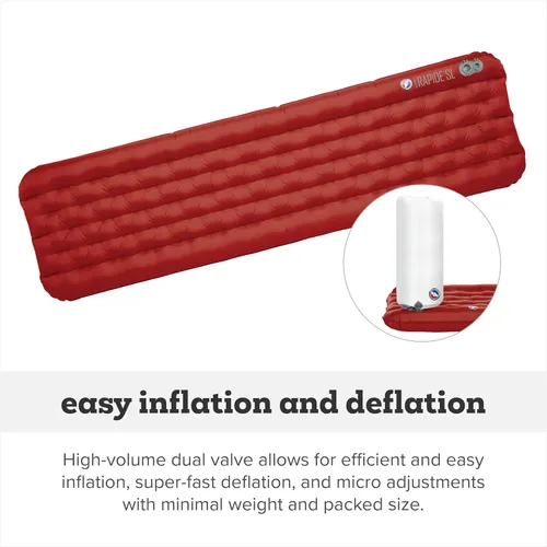 Miniatura 5 de Big Agnes Rapide SL - colchón inflable aislante, ultraligero, compacto para todas las estaciones de mochilero y senderismo, bolsa de bombeo