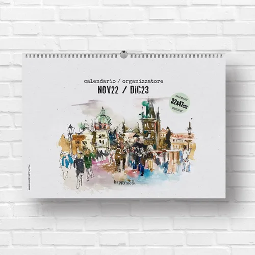 Miniatura 5 de Calendario mensual de escritorio 2023 HappyMots 12.6x18.5 in 16 meses - desde septiembre de 2022 a diciembre de 2023 Espacio para escribir