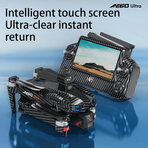 Miniatura 4 de AE60 Ultra Drones con cámara para adultos, grabación de video 4K y resolución de fotos 8K, cardán de 3 ejes, alcance de 7.5 millas, control remoto