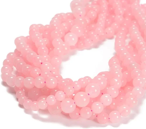 Miniatura 26 de 65 cuentas de jade blanco de 0.236 pulgadas, piedra natural, piedras preciosas redondas auténticas para hacer pulseras de bricolaje, joyas, cuerdas