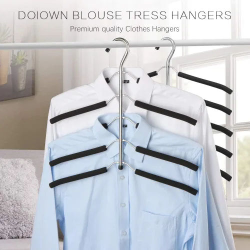 Miniatura 3 de DOIOWN Perchas de acero inoxidable para colgar camisas, perchas para colgar blusas, para árboles, perchas para ropa, perchas antideslizantes