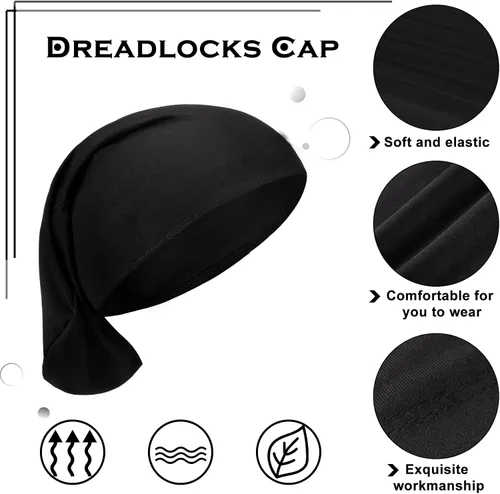 Miniatura 5 de 4 piezas unisex para rastas de cabello largo, para dormir, accesorios para el cabello, para hombres y mujeres