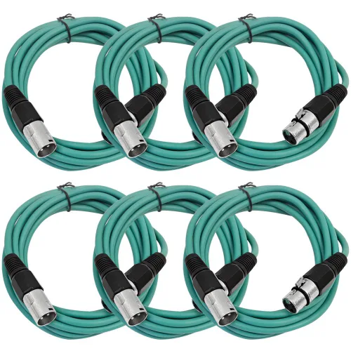 Miniatura 53 de Seismic Audio SAXLX-2Brown-Paquete de 6 cables de conexión XLR de 2 pies marrones - Cables de micrófono - Cables XLR macho a hembra - 2 pies