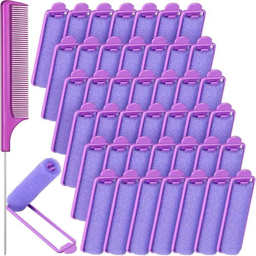Miniatura 8 de Syhood 43 piezas rodillos de esponja de espuma para cabello para mujeres, rizadores suaves para dormir de 0.59 pulgadas, herramienta de rizadores