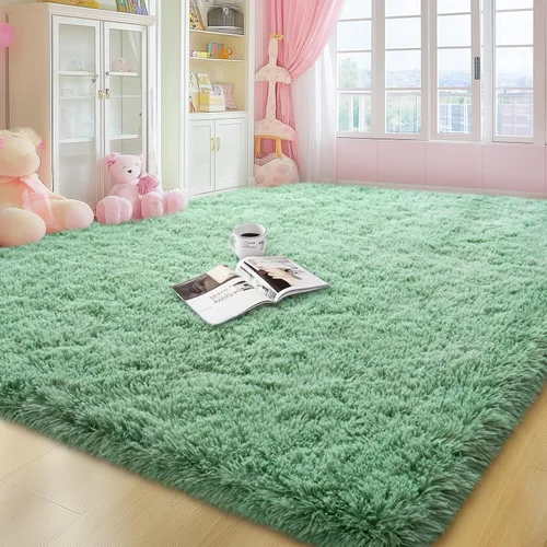 Miniatura 20 de qulint Alfombras de área de 5 x 7 pies para sala de estar, alfombra suave y esponjosa para dormitorio, alfombra de habitación de niños grandes, Gris