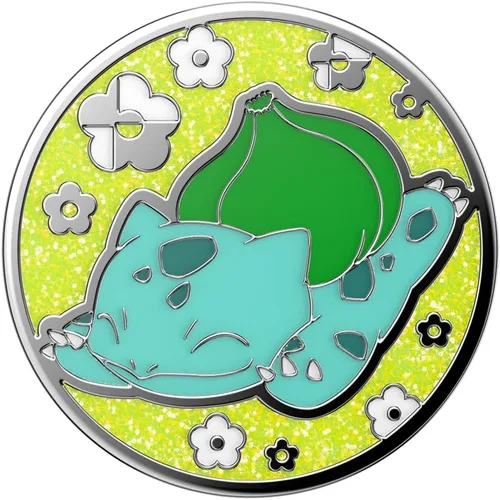 Miniatura 5 de PopSockets Agarre adhesivo para teléfono, soporte, soporte para teléfono, Pokemon - Esmalte Bulbasaur