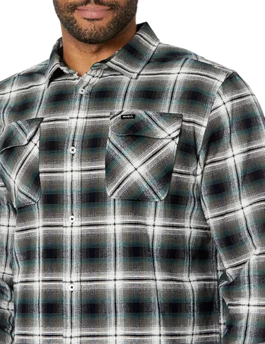Miniatura 4 de RVCA Men's Standard Fit Long Sleeve Button Up Flannel Shirt