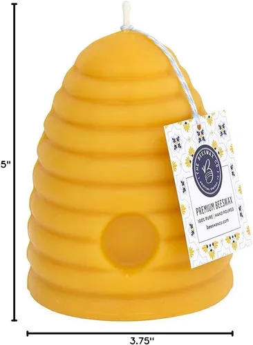 Miniatura 8 de The Beeswax Co. - Vela grande de cera de abejas de colmena – Perfumada a miel natural, de larga duración y ecológica, mecha de algodón, cera