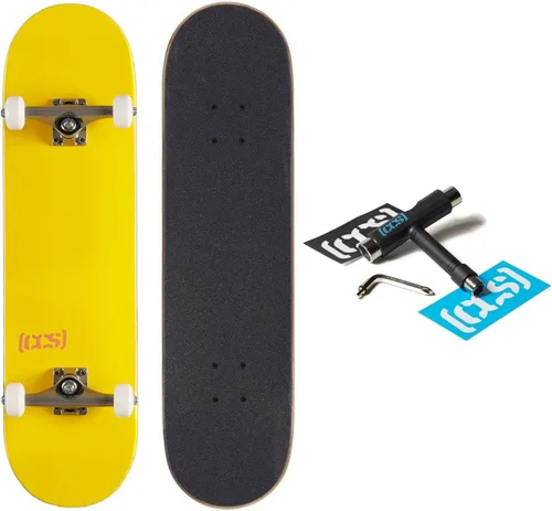Miniatura 18 de [CCS] Patineta completa Madera de arce Grado profesional Totalmente montado con herramienta de patinaje y calcomanías Adultos, niños