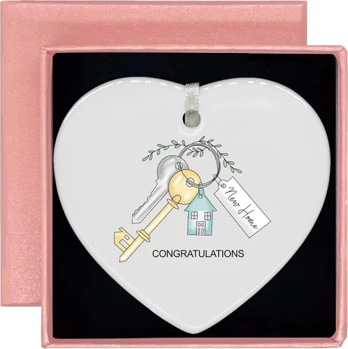 Miniatura 15 de Adorno de cerámica blanca en forma de corazón, regalo de agradecimiento al profesor, solo una pequeña nota para decir gracias, cumpleaños, Acción