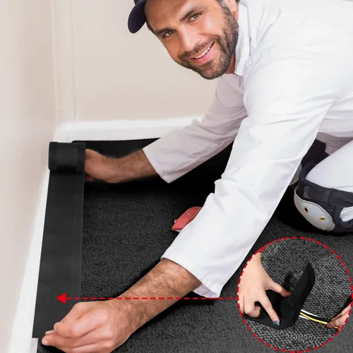 Miniatura 8 de WILLBOND Cubierta de cable de alfombra, protector de cable de suelo, gestión de protector de cables solo para alfombras de oficina comercial