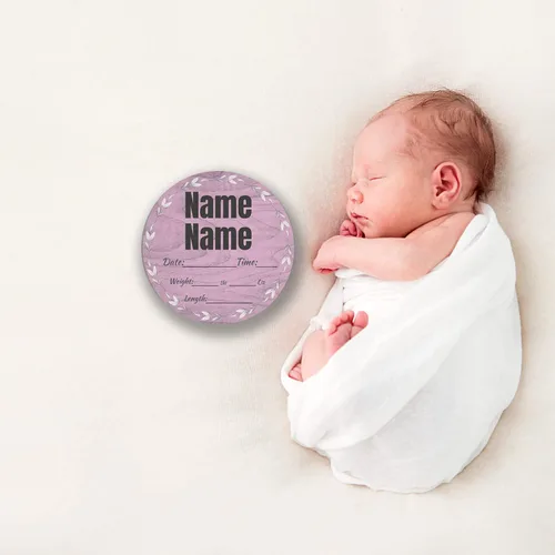 Miniatura 6 de Letrero de anuncio para bebé recién nacido, nombre personalizado para revelación de género, niña y niño, neutro, decoración de pared, regalos