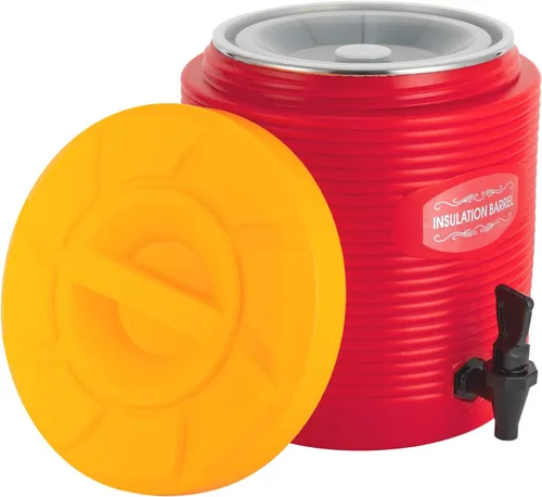 Miniatura 10 de Dispensador aislado de bebidas de acero inoxidable de 13 litros/3.4 galones, dispensador de bebidas frías y calientes con mango y grifo, dispensador