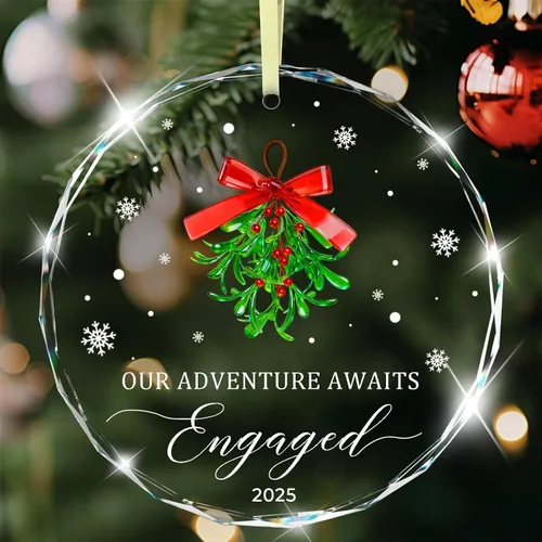 Miniatura 13 de Adorno de primera Navidad juntos 2025 para parejas, nuestra primera Navidad para él, ella, novio, novia, pareja casada, primer adorno de Navidad
