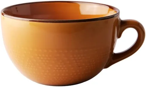 Miniatura 4 de Colias Wing Taza de café de cerámica con diseño de relieve de puntos de la serie clásica de 24 onzas, taza de viaje, beige, verde, amarillo, rosa