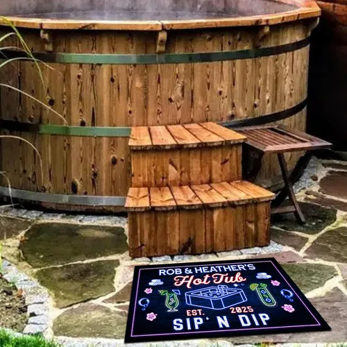 Miniatura 6 de V VIBEPY Felpudo personalizado para bañera de hidromasaje, decoración de bañera de hidromasaje, decoración de baño, 16 x 24 pulgadas, 30 x 18 17