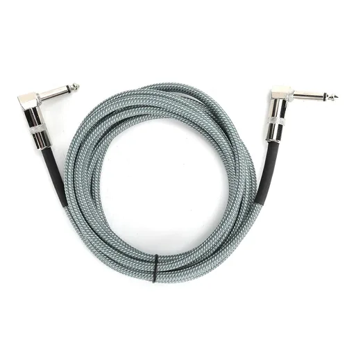 Hilitand Cable de guitarra – Cable amplificador de guitarra de audio de cabeza macho de 0.250 in, cable amplificador de guitarra eléctrica de 10