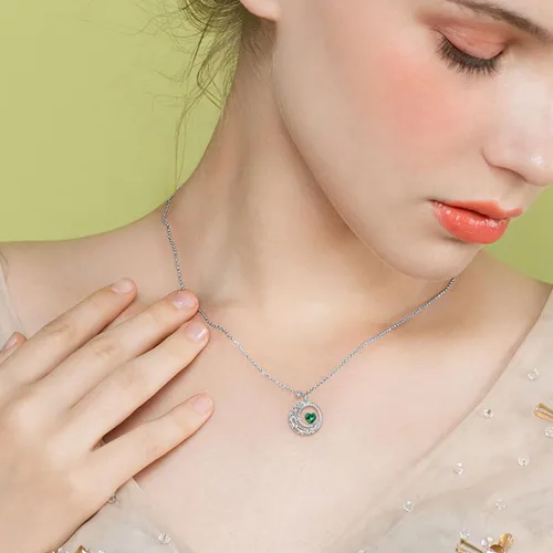 Miniatura 2 de Collar de plata de ley con pingüinosdelfínmariposacolibrímontañalibélulabFFperezosocalaveracalabazabautismo regalo de joyería para mujeres