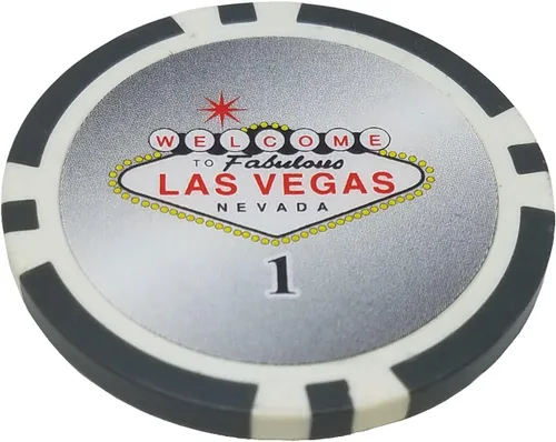 Miniatura 2 de Fichas de Poker - (25) "1" Las Vegas Sign 0.41 oz Clay Composite